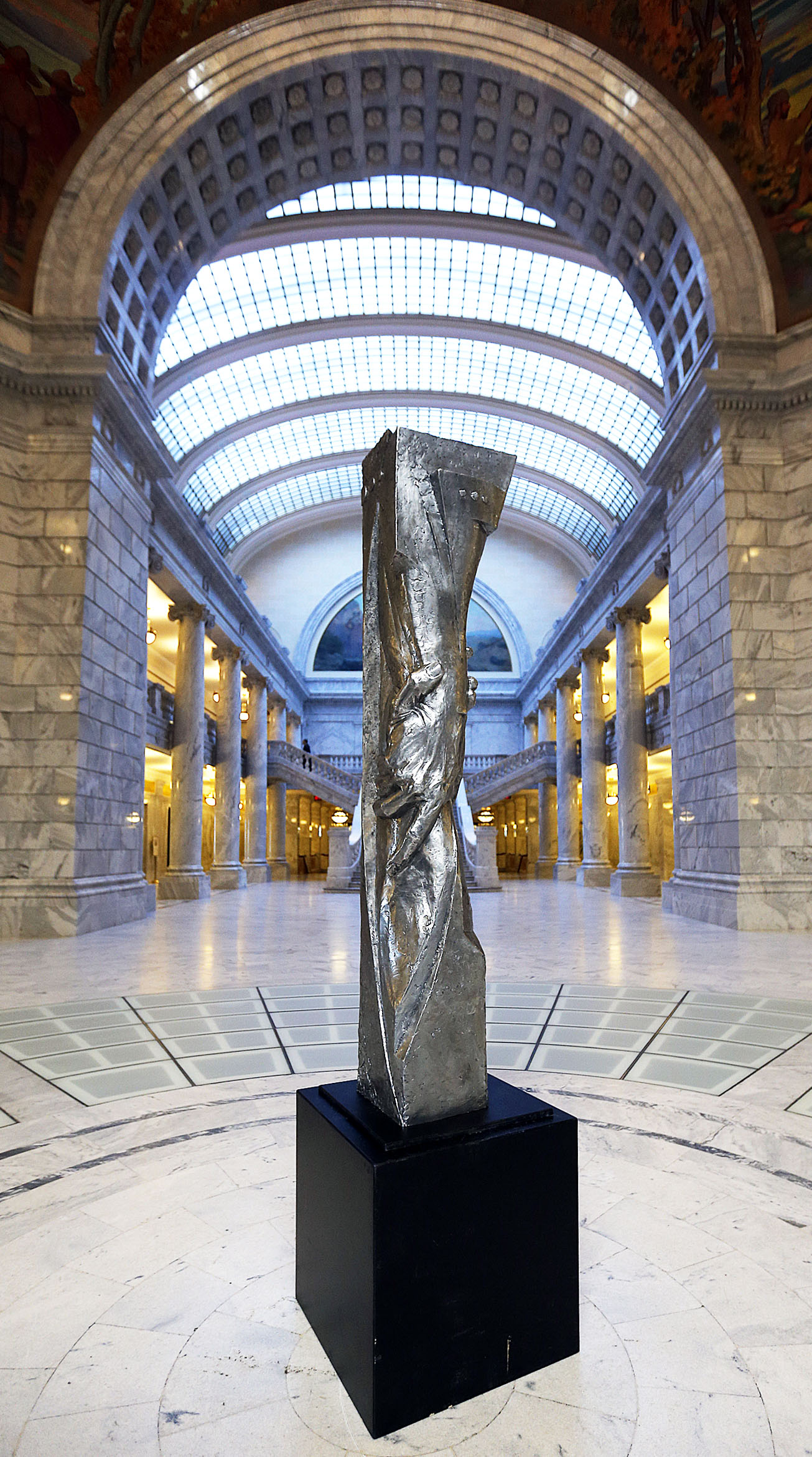 A small replica of the Statue of Responsibility is displayed at the Utah State Capitol in Salt Lake City on Sept. 7, 2016.