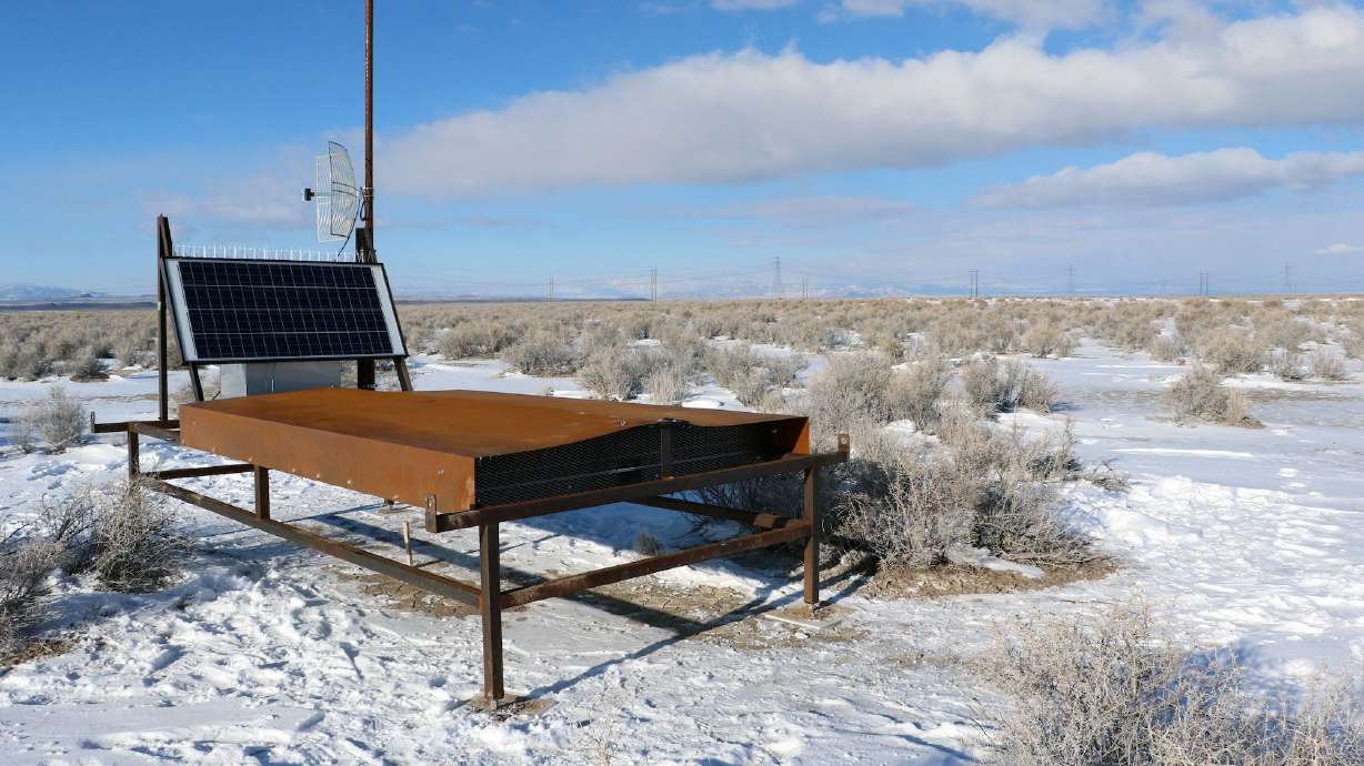 One of the cosmic ray detectors that make up the Telescope Array, which is based in Utah.