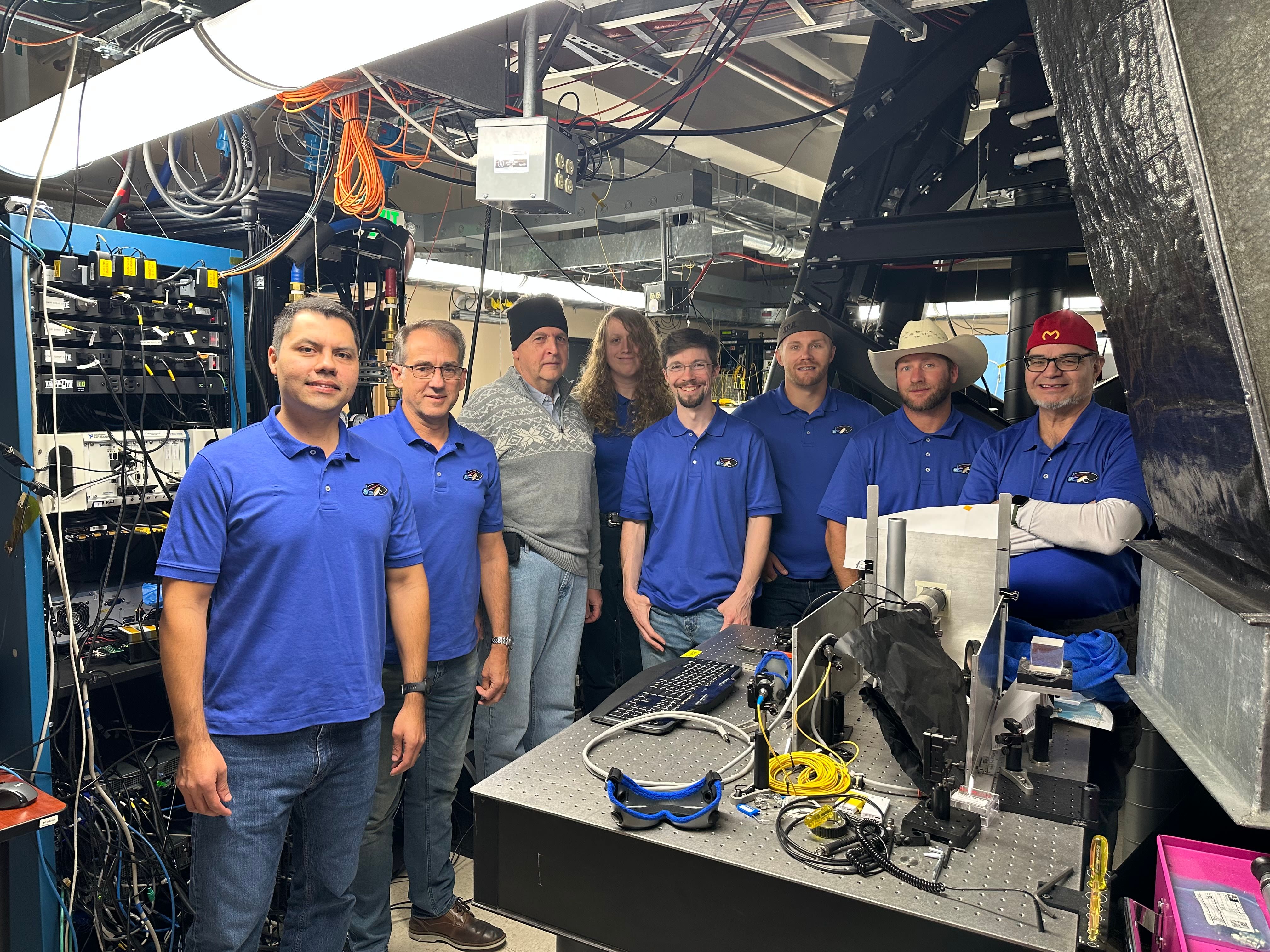 Ground laser transmitter operators were on site at the Optical Communications Telescope Laboratory near Wrightwood, California, on Nov. 14 when they successfully sent laser beacon communications to a spacecraft 10 million miles away. 