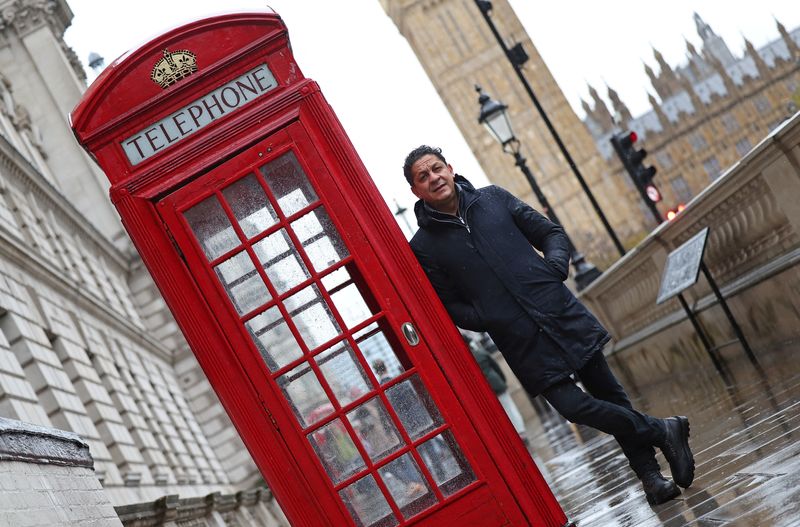 Italian chef-turned restaurant owner Francesco Mazzei  poses for a portrait near the Houses of Parliament in London, Britain, Nov. 14.