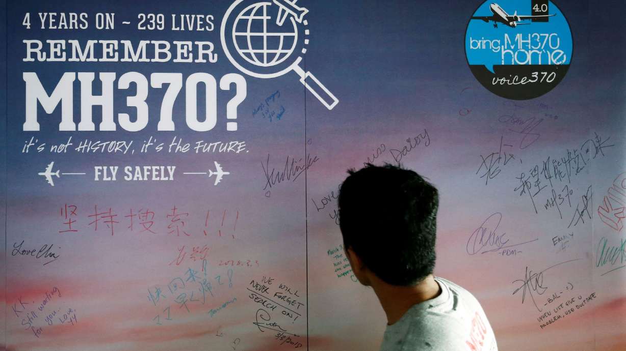 A message board for passengers of the missing Malaysia Airlines Flight MH370 in Kuala Lumpur, Malaysia, March 3, 2018. On Monday, a Chinese court will begin hearing claims for compensation for families of passengers.