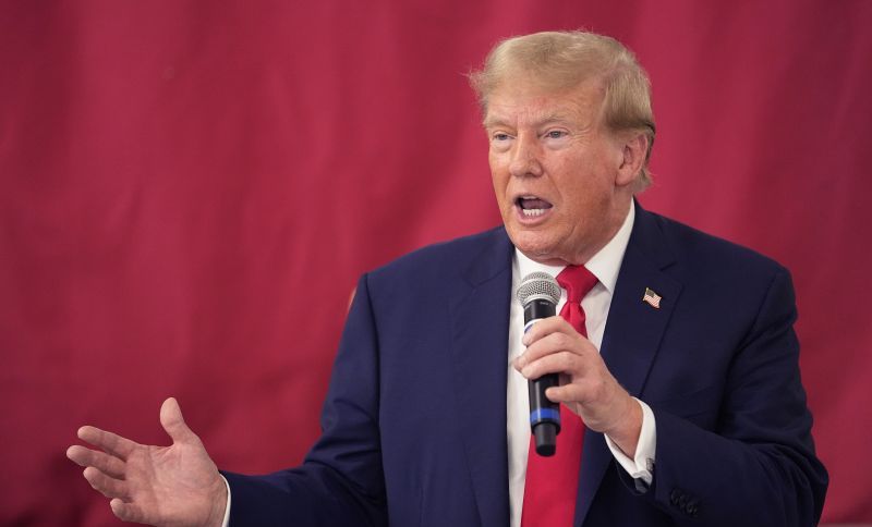 Republican presidential candidate and former President Donald Trump speaks in Edinburg, Texas, on Nov. 19. Trump's lawyers are arguing that he had a good faith basis to question the outcome of the 2020 election that he lost.