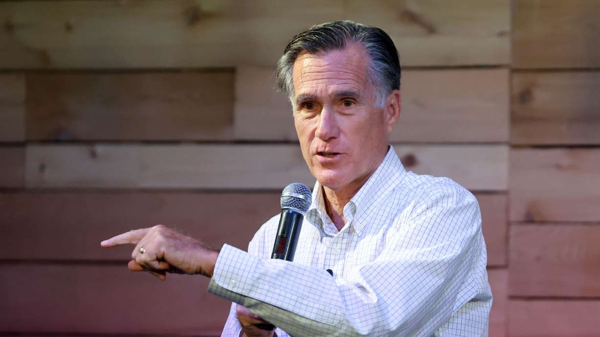 Sen. Mitt Romney, R-Utah, speaks at RevRoad in Provo on Aug. 23. Romney is frustrating some pro-Donald Trump political commentators over who should run for president.