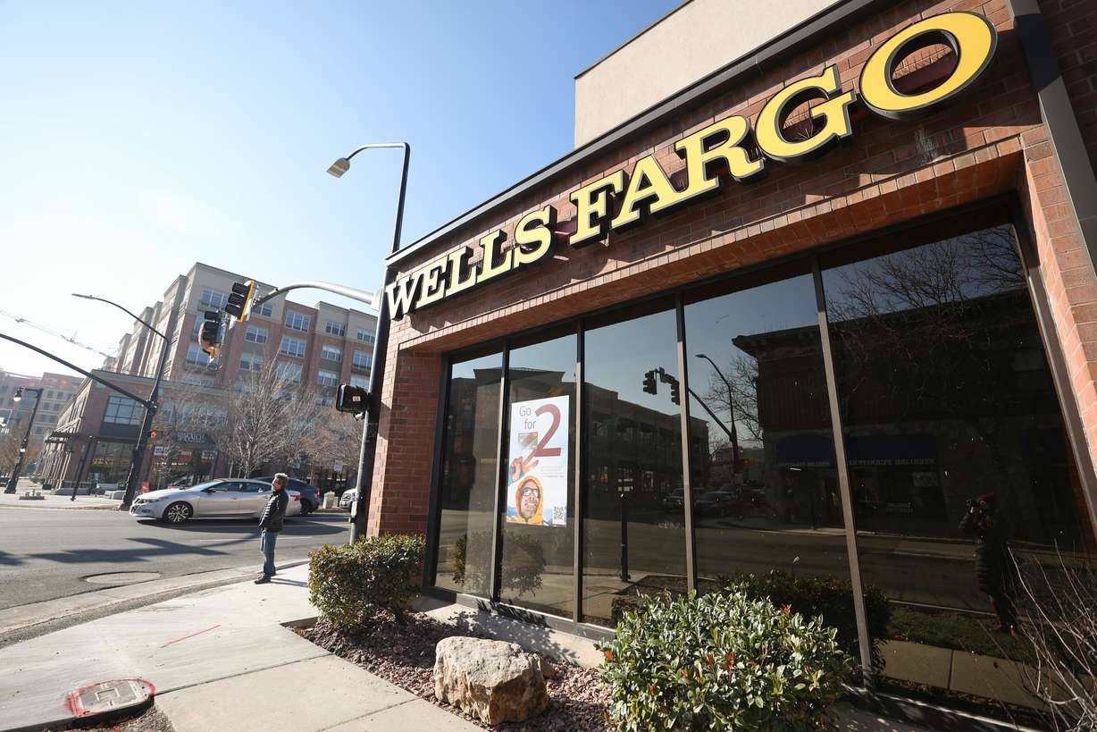 The exterior of the Wells Fargo building in the Sugar House business district is pictured in Salt Lake City on Tuesday. Harbor Bay Ventures acquired the property from Wells Fargo earlier this year.