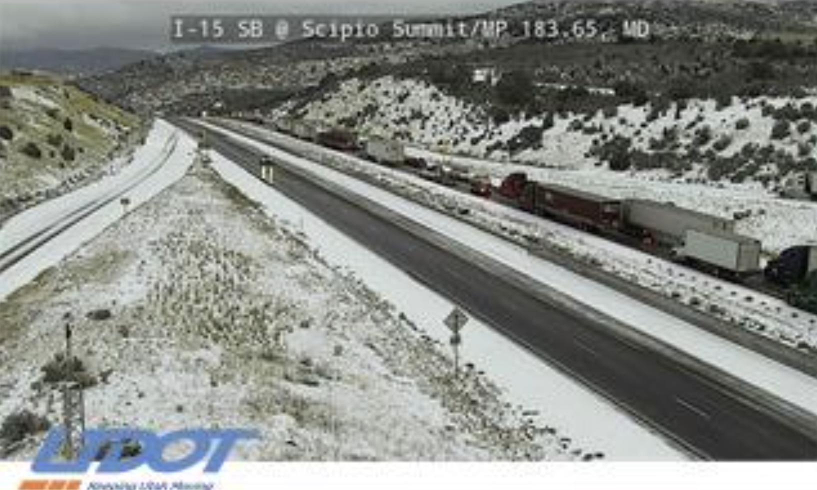 A crash is causing heavy delays on I-15 just south of Scipio on Friday.