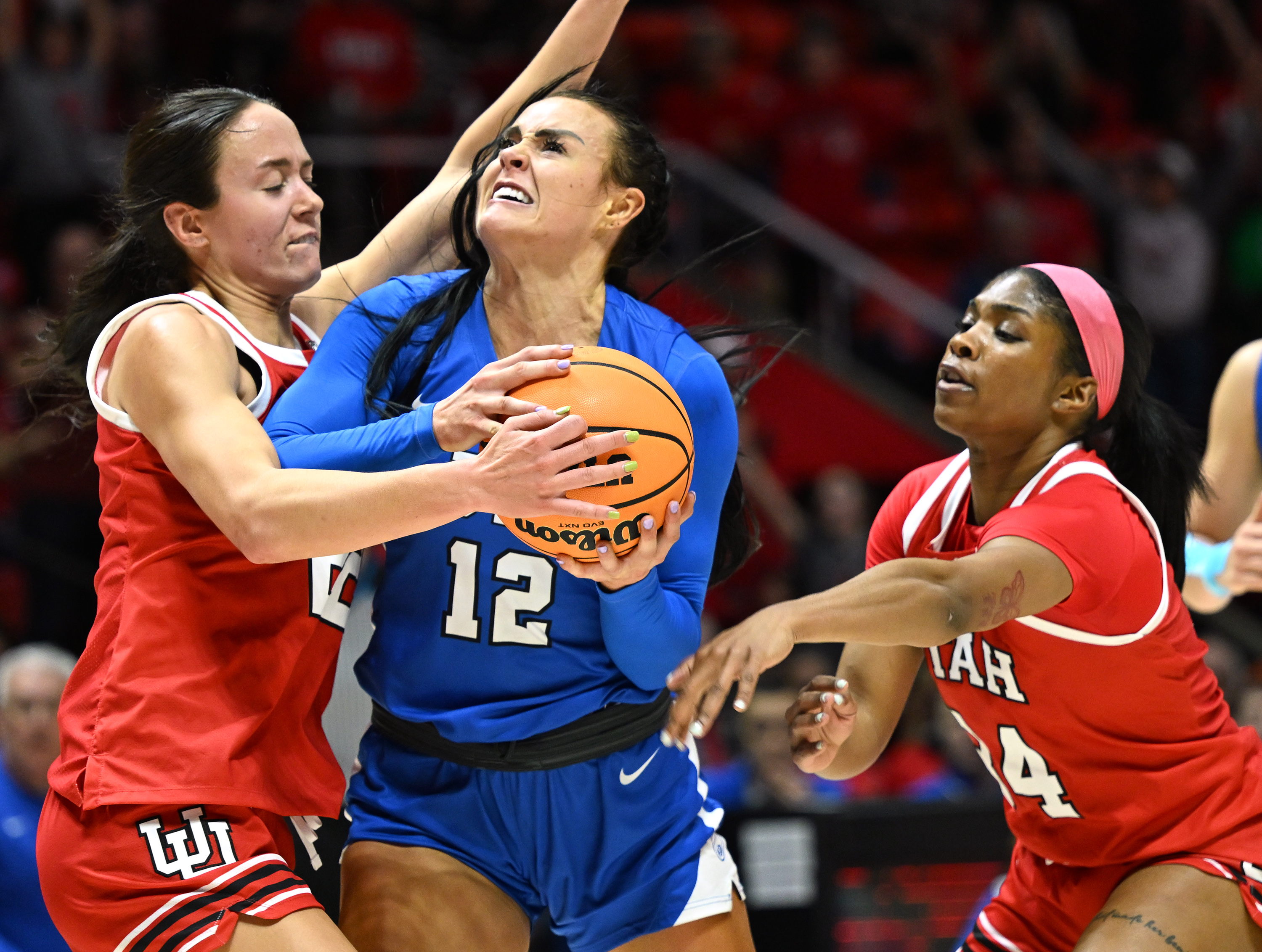 BYU's Gustin fights to defend top rebounding status during loss to No. 12 Utah