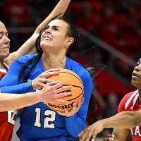 BYU's Gustin fights to defend top rebounding status during loss to No. 12 Utah