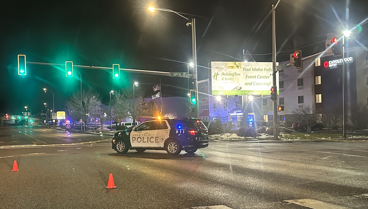 Police were on the scene of a shooting early Monday morning in Idaho Falls, Idaho.