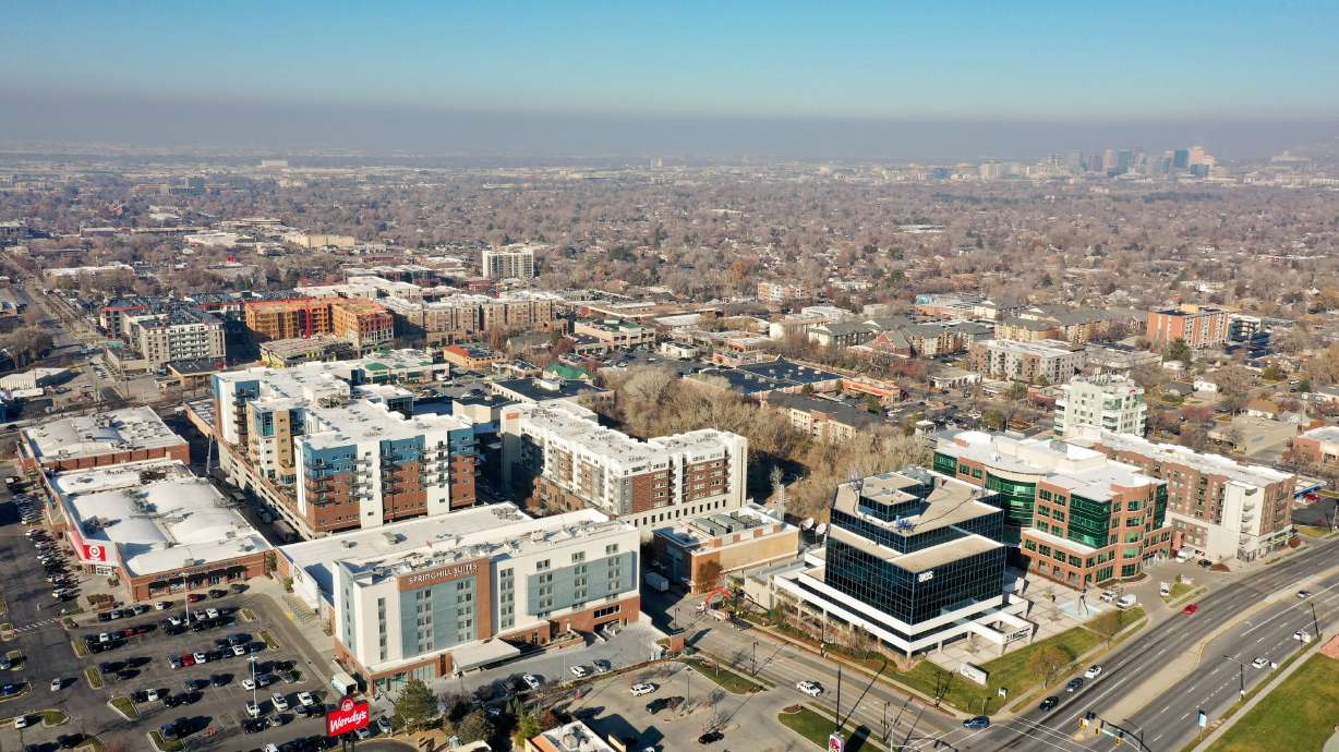 The Sugar House business district is pictured in Salt Lake City on Nov. 28, 2023. A proposed special assessment for improvements within the business district has created mixed feelings among business owners.