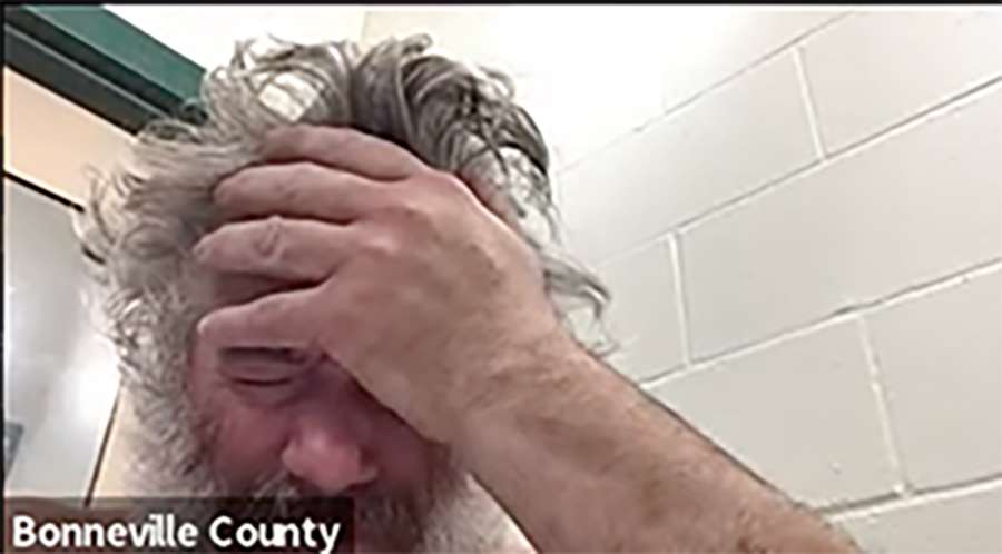 Jeremy Best is seen during his initial court appearance over Zoom on Tuesday.