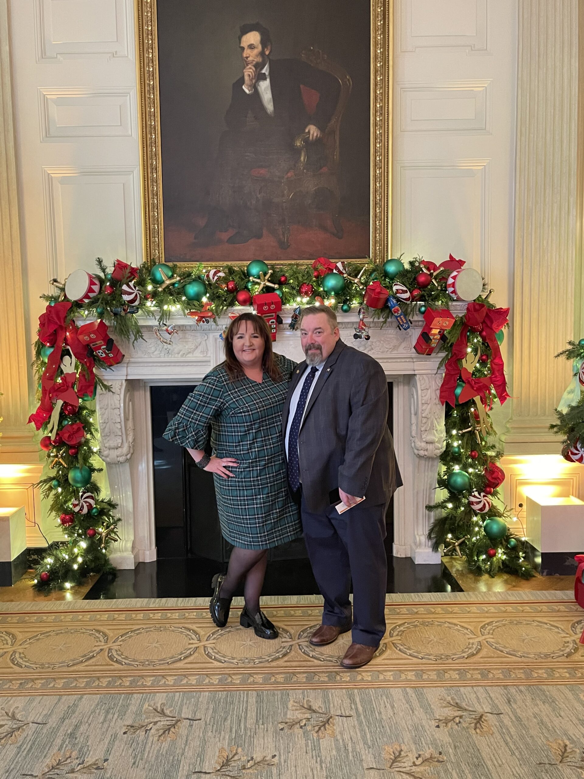 Farah and Bryan Sanders at the White House.