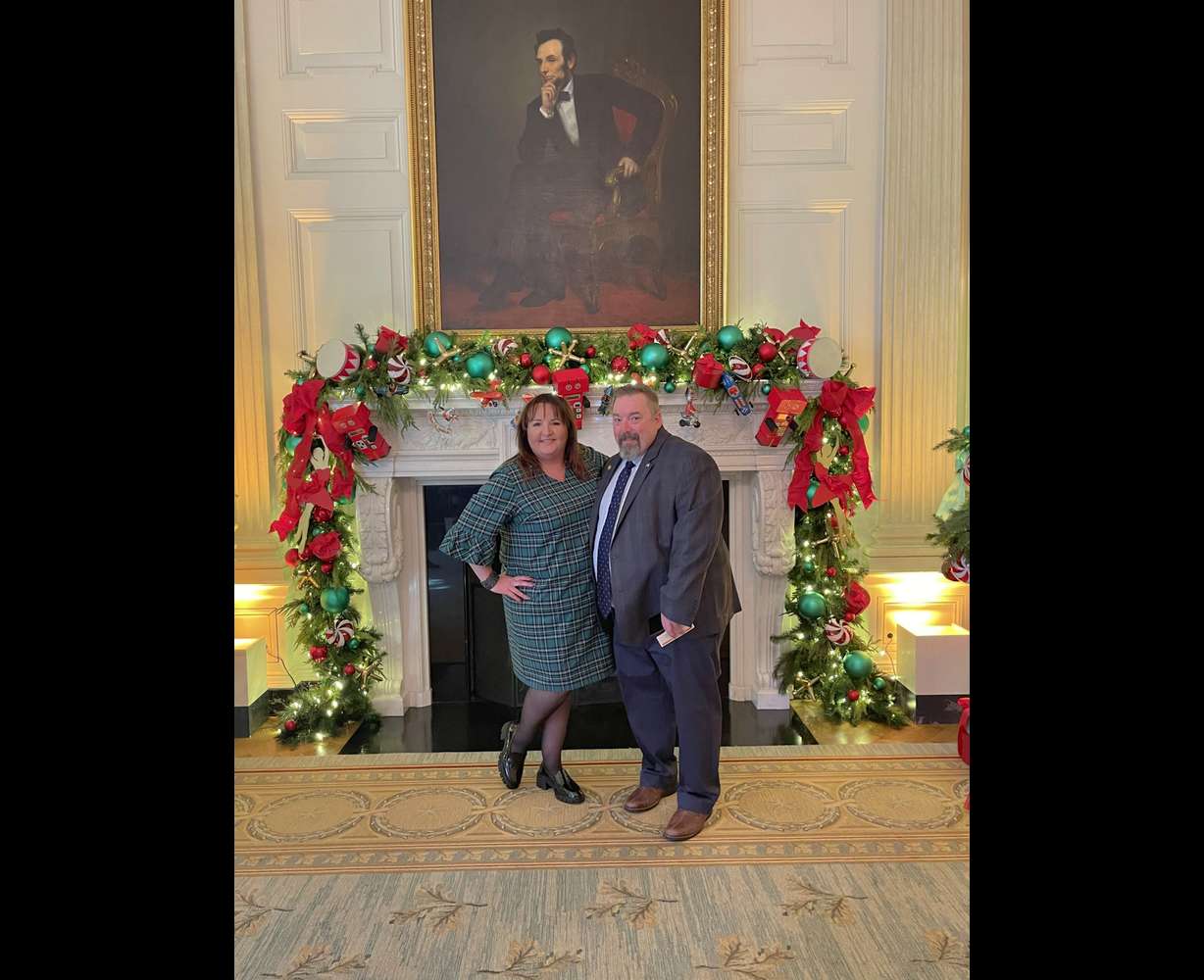Farah and Bryan Sanders at the White House.