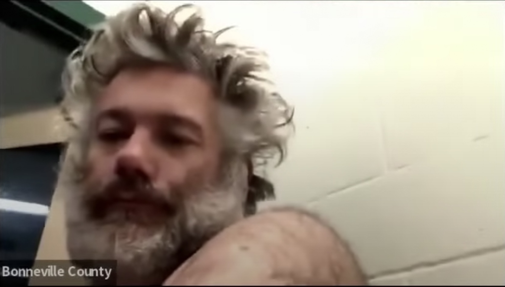 Jeremy Albert Best, accused of murdering his wife and her unborn baby, appeared shirtless in court via Zoom Monday.