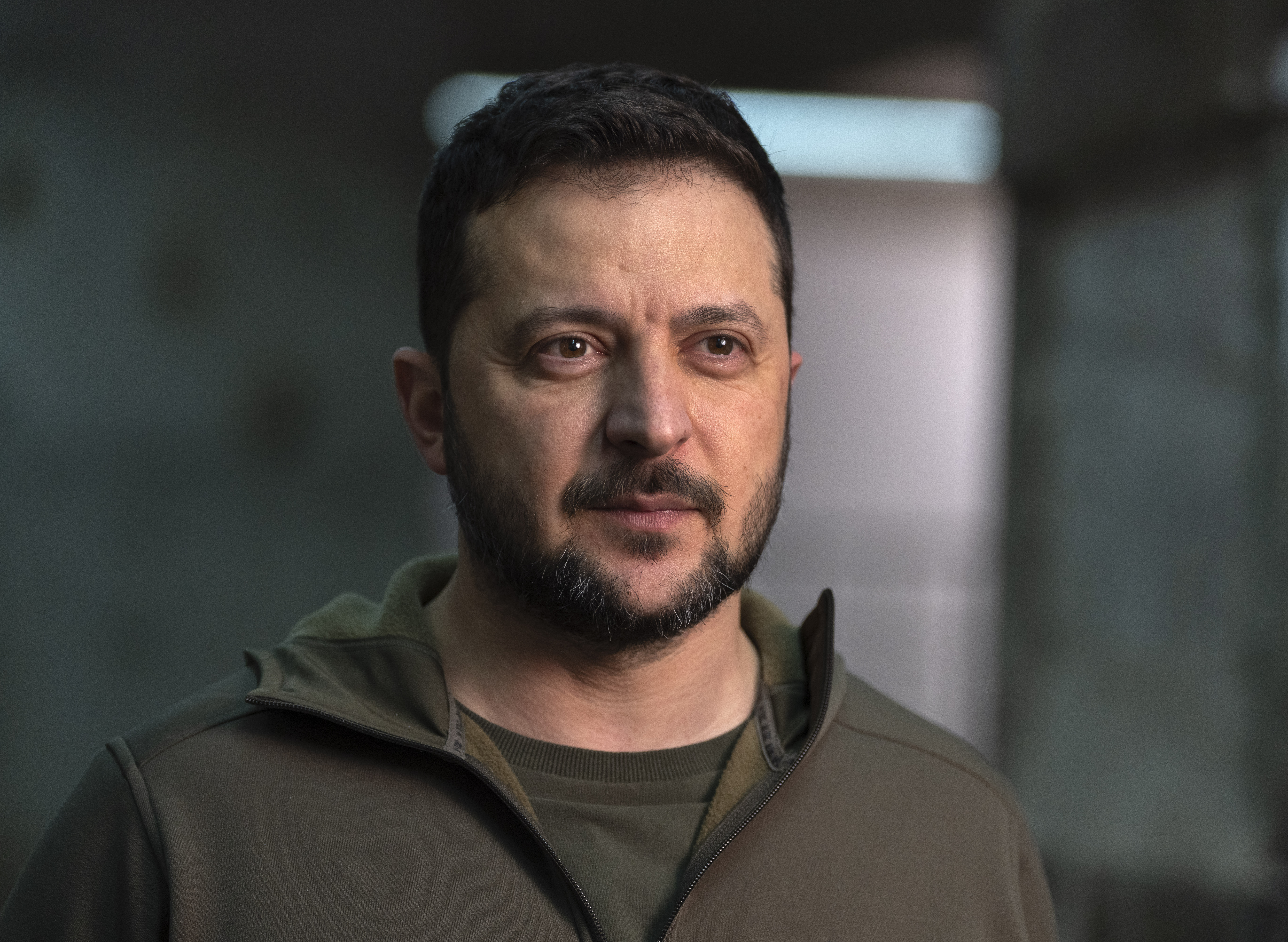 Ukrainian President Volodymyr Zelenskyy spoke with the Associated Press in Kharkiv, Ukraine, Nov. 30. Zelenskyy and President Joe Biden will meet at the White House on Tuesday.