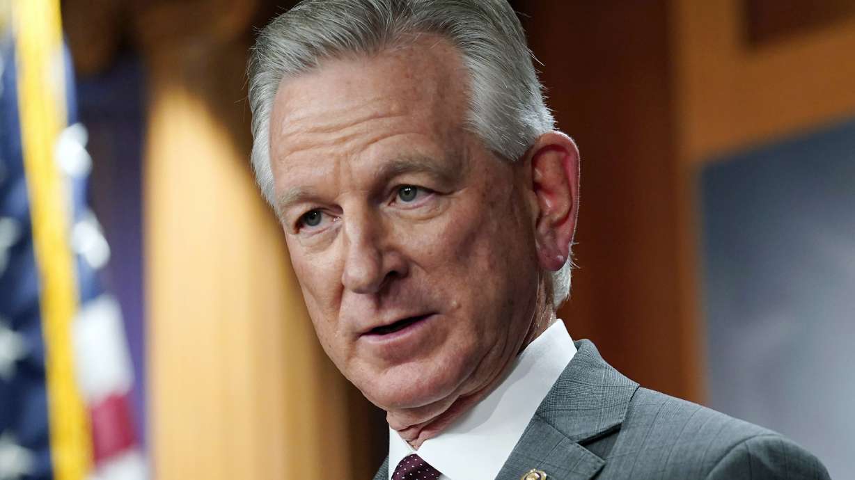 Republican Sen. Tommy Tuberville of Alabama, seen in Washington on March 30, 2022, says he is ending his blockade of hundreds of military promotions, clearing the way for hundreds to be approved.