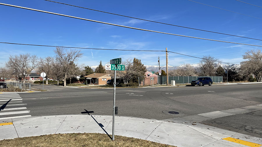 The intersection of 3500 South and Montclair Street where 13-year-old Kaisley Raybourne was hit.