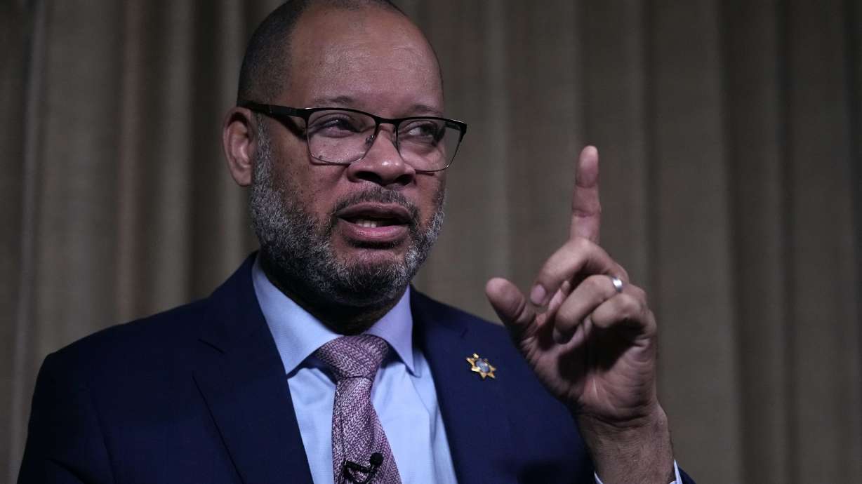Nevada Attorney General Aaron Ford speaks on Nov. 16 in Boston. On Wednesday a Nevada grand jury indicted six Republicans in connection to certifying the 2020 presidential election in their state.