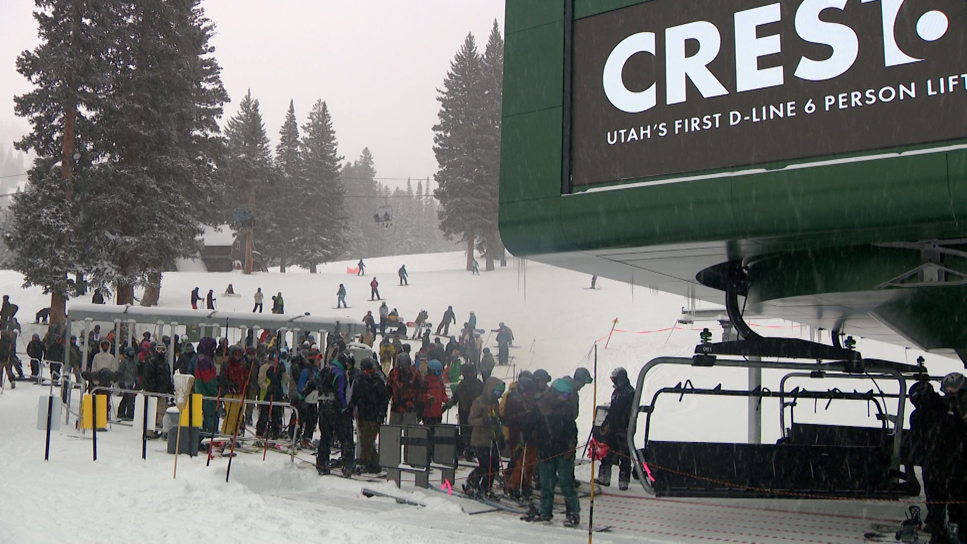 Brighton Resort opened its new Crest 6 chair lift this weekend. The lift is all about speed; it brings 2,400 people up to the top of the mountain each hour. That's a thousand more than the old Crest lift.