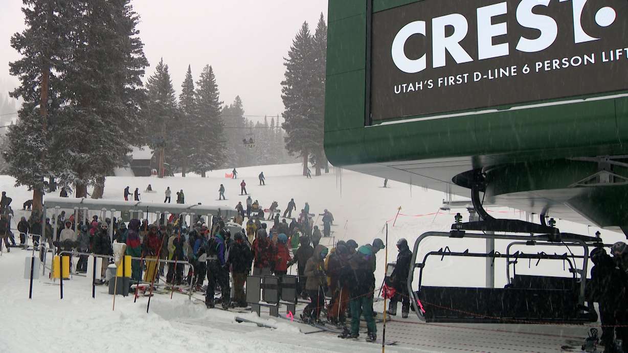 Brighton Resort opened its new Crest 6 chair lift this weekend. The lift is all about speed; it brings 2,400 people up to the top of the mountain each hour. That's a thousand more than the old Crest lift.