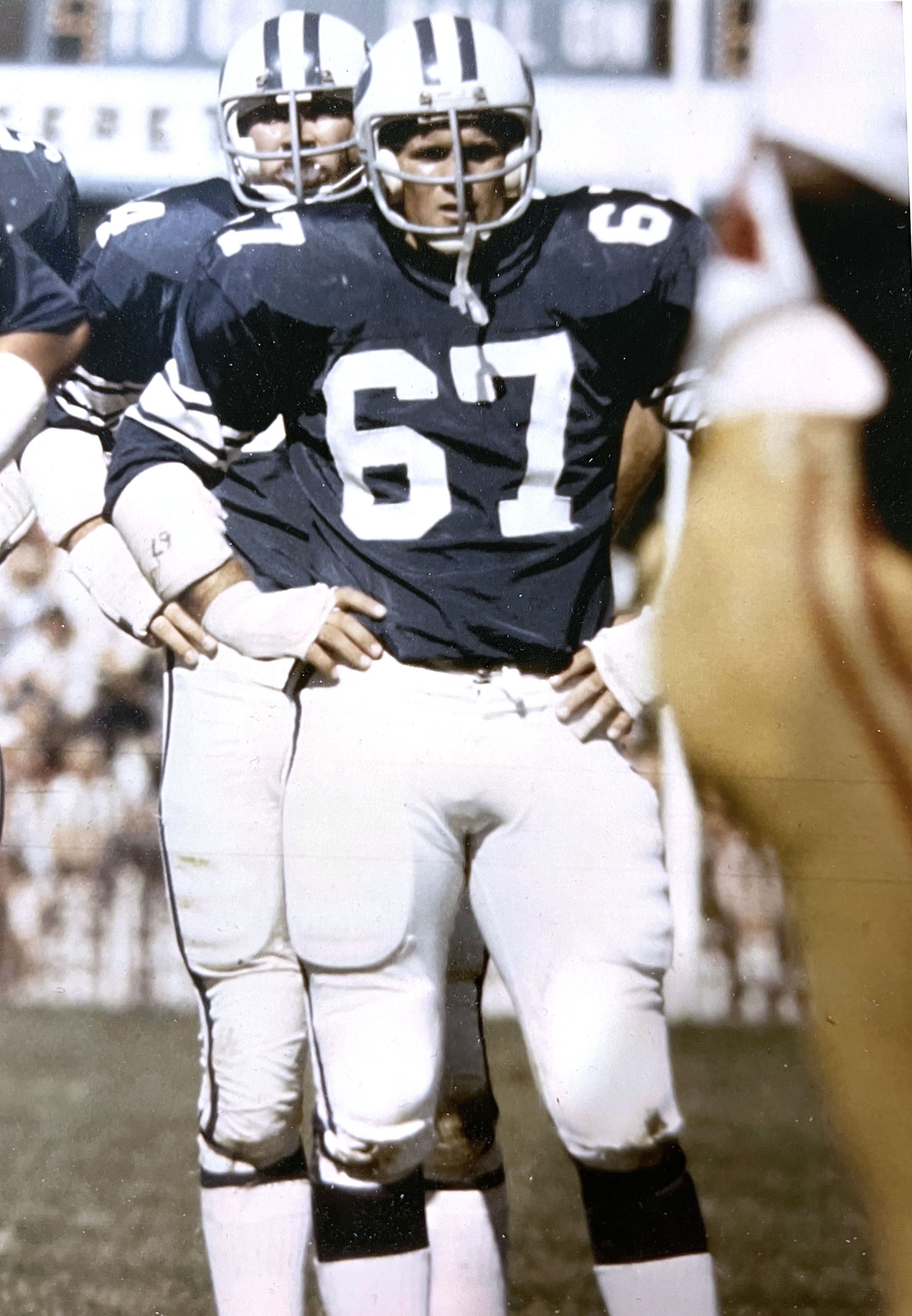 Larry Carr Was a star linebacker at BYU in 1974, shown in this undated photo.