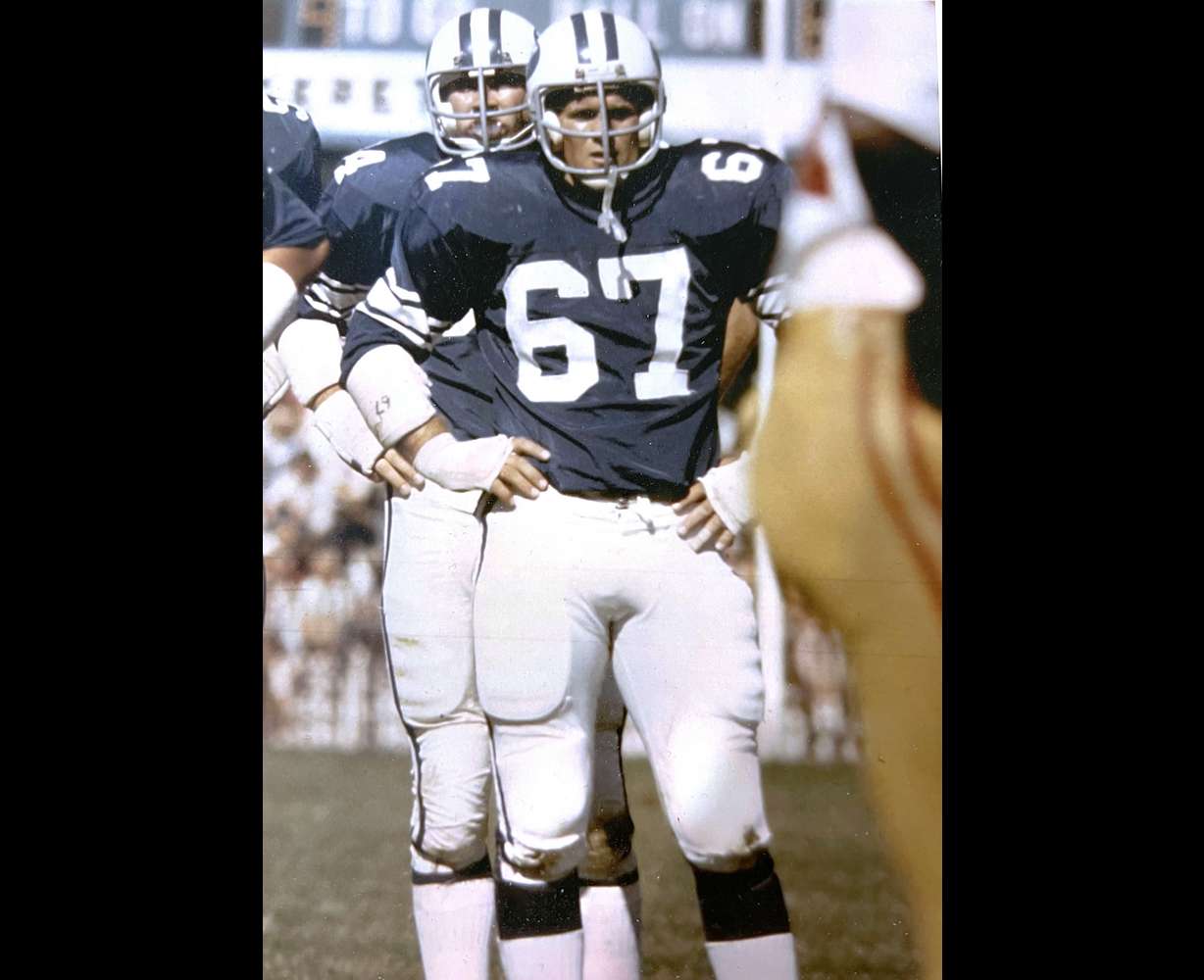 Larry Carr Was a star linebacker at BYU in 1974, shown in this undated photo.