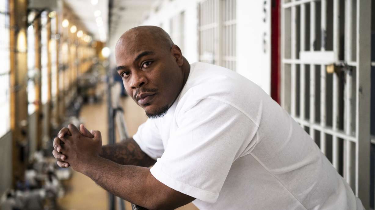Marvin Haynes stands at the Minnesota Correctional Facility-Stillwater in Bayport, Minn. on March 2. A judge has set aside Haynes' murder conviction for the 2004 killing of a man in a Minneapolis flower shop.