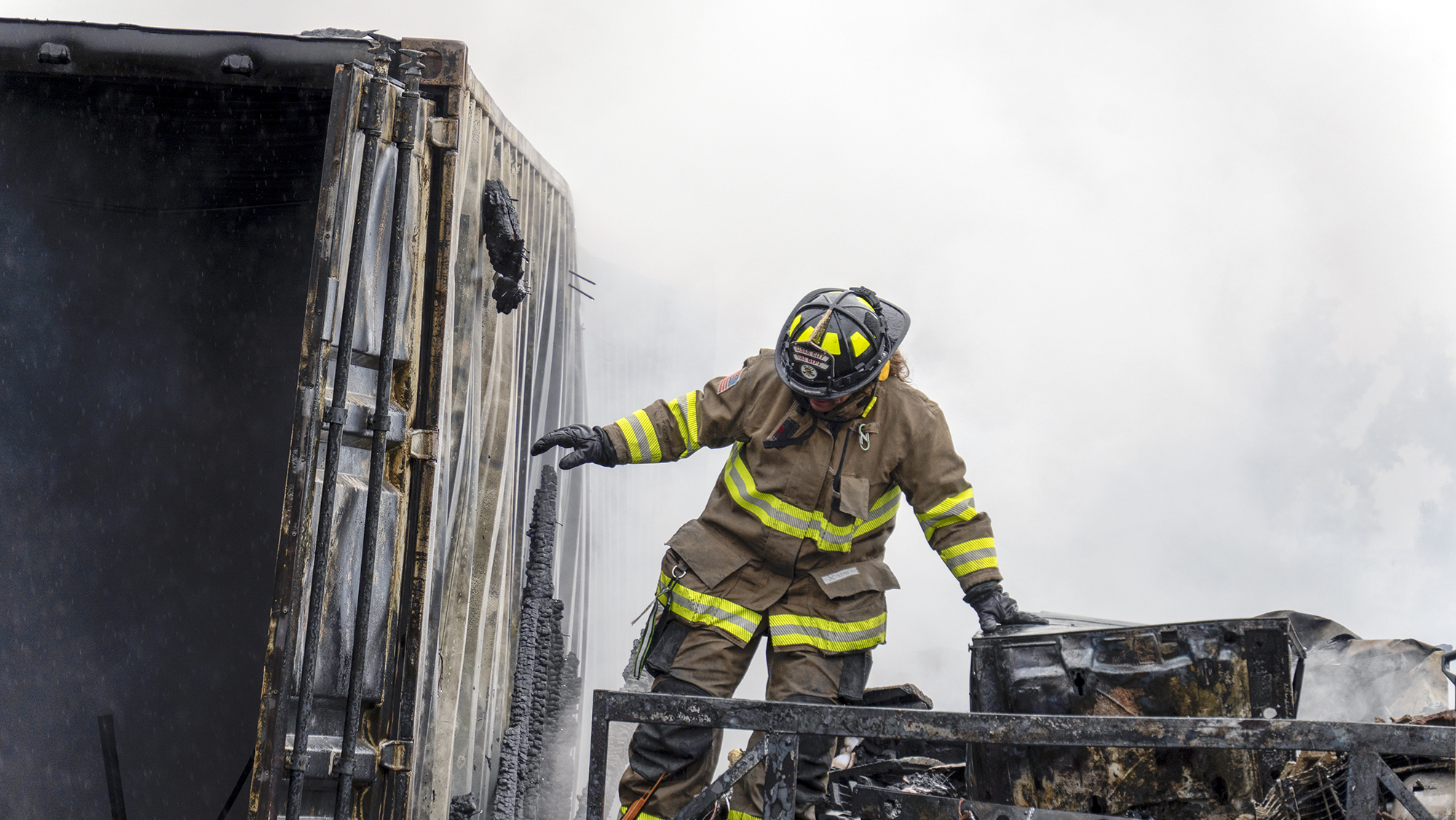 Smoke billows from the wreckage of a large garage following a fire near Kanarraville, Nov. 19. Cedar City is expected to approve a new interlocal fire protection agreement.