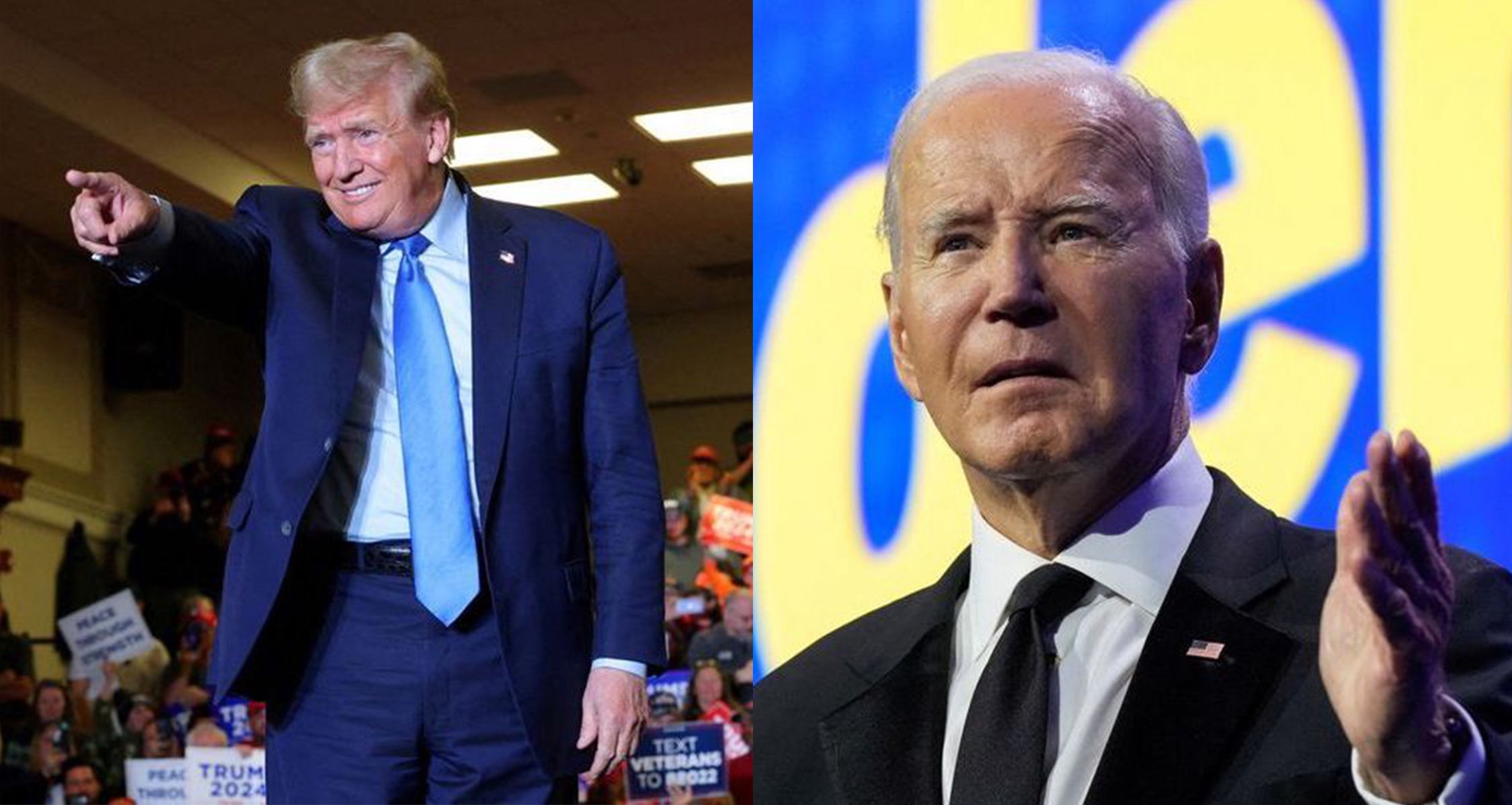 A looming election rematch next year between President Joe Biden and his predecessor Donald Trump would be closely fought, a new poll finds.