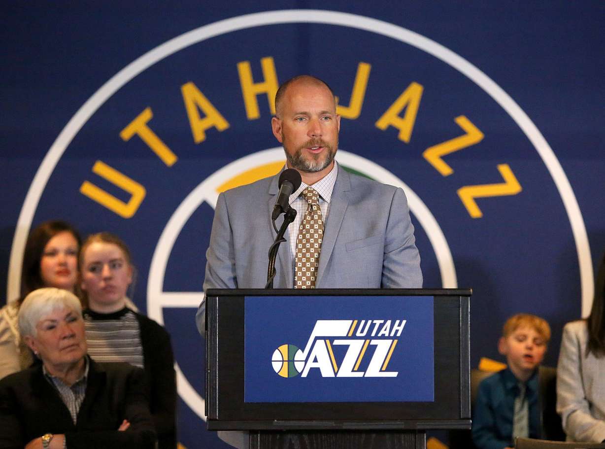 Steve Miller talks about the announcement that ownership of the Utah Jazz will be transferred into a legacy trust to ensure the Jazz stay in Utah at the Vivint Arena in Salt Lake City on Jan. 23, 2017.