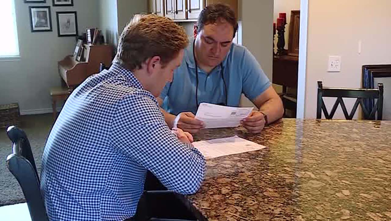 Aaron Jarrett, owner of a company called Learned Local, talks to KSL's Matt Gephart in Highland. Jarrett received a letter that he says aims to bully small businesses into paying money they don’t need to.