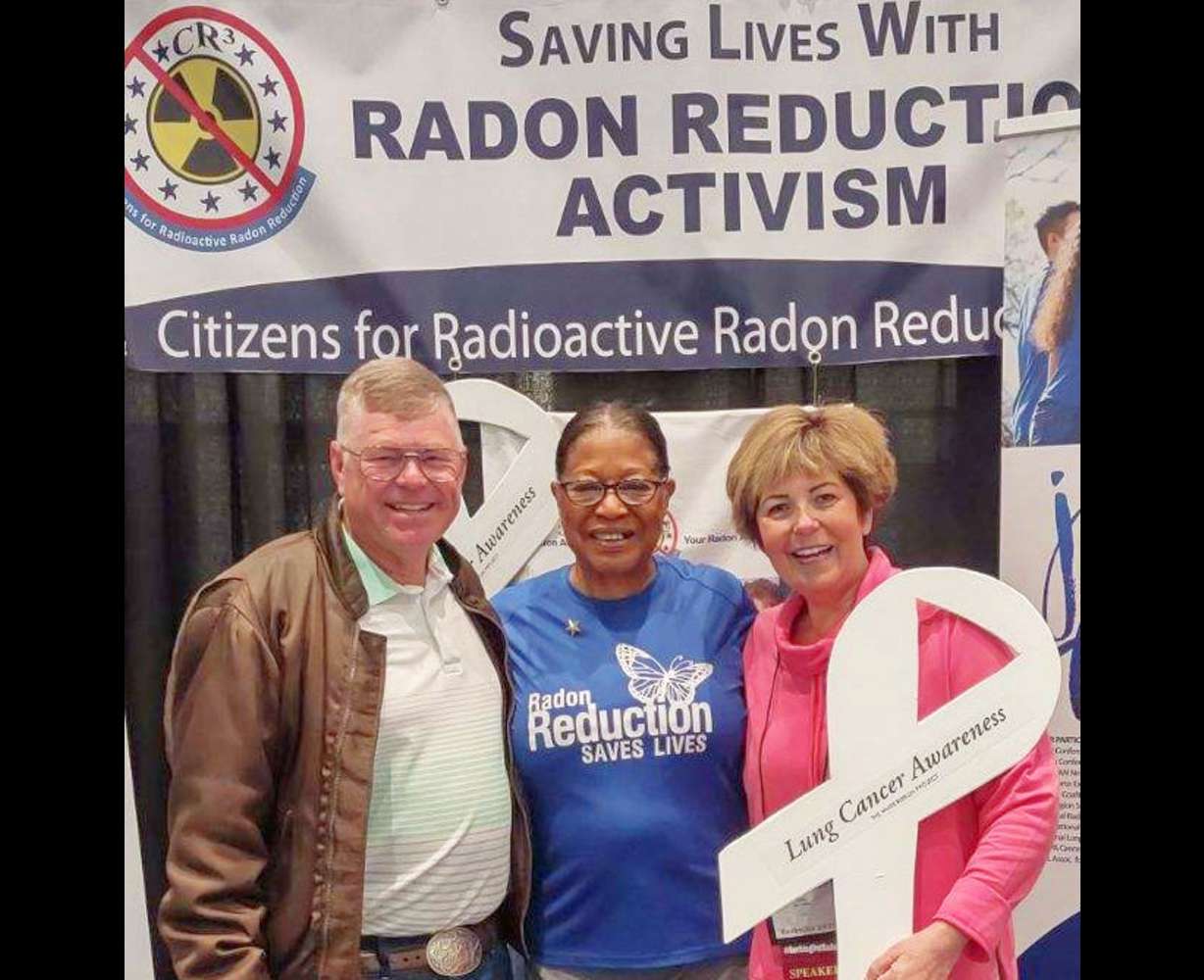 Kerri Robins after speaking at a national radon and lung cancer awareness symposium.