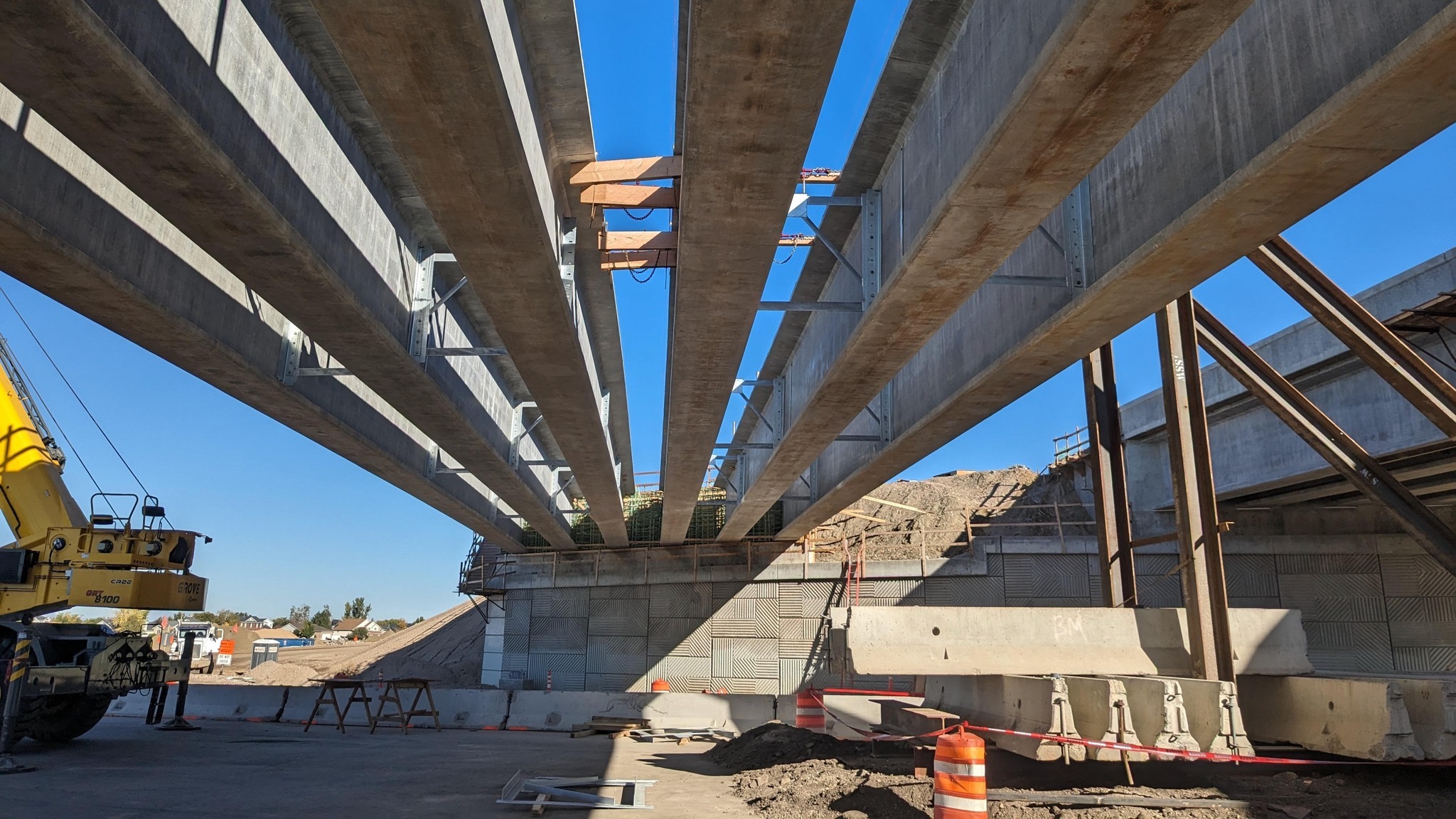 The West Davis Corridor in Davis County during construction, Oct. 9. The first segment of the roadway between Farmington and West Point is set to open on Jan. 6, 2024.