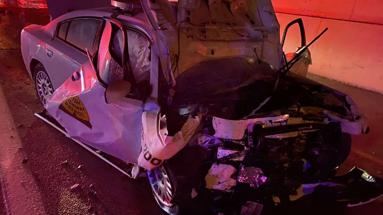 One person is dead and a Utah Highway Patrol trooper is injured after a wrong-way collision on Interstate 15 in Orem early Sunday morning.