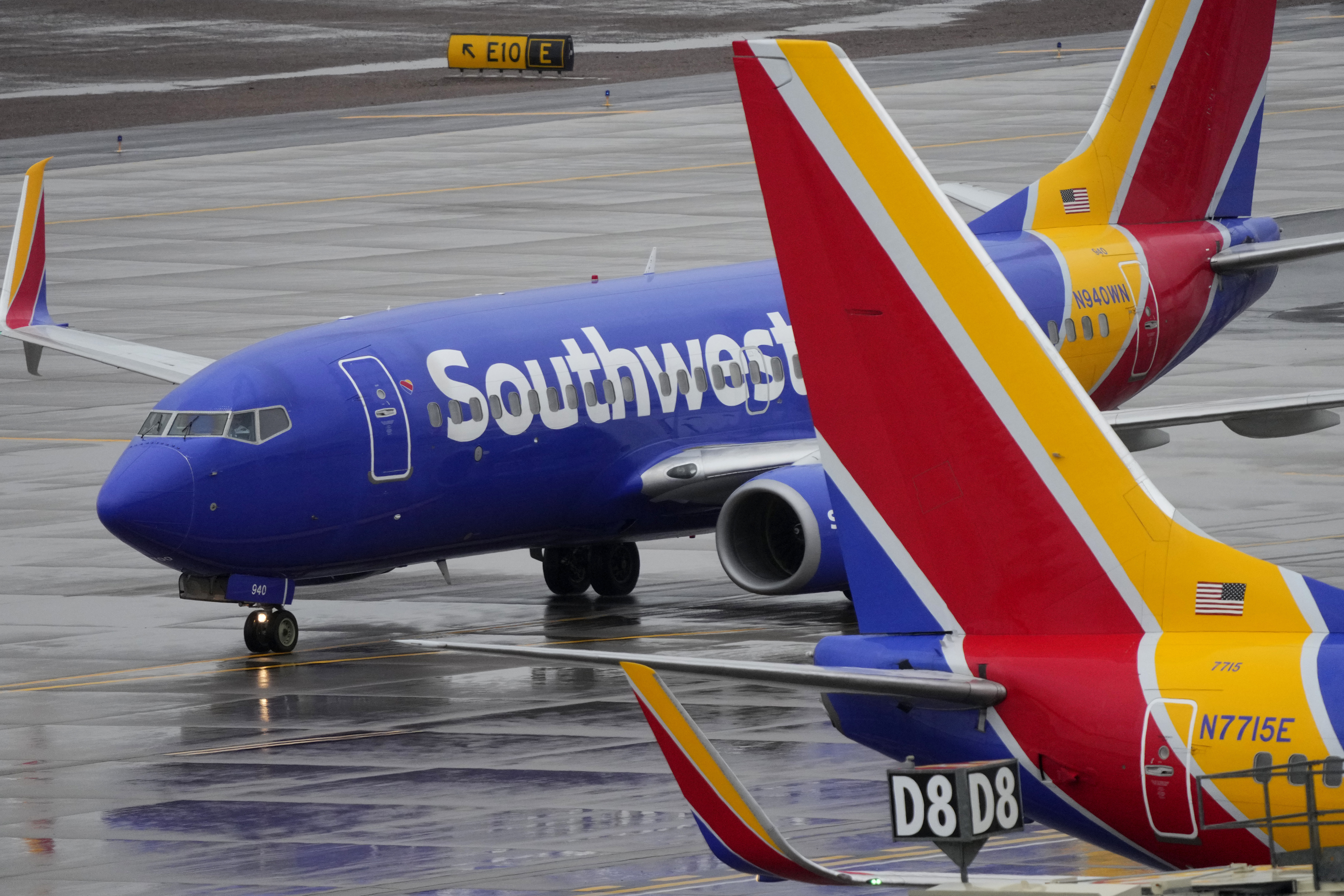 A Southwest Airlines jet at Sky Harbor International Airport in Phoenix on Dec. 28, 2022. Southwest will pay a $35 million fine as part of a settlement after a federal investigation into a debacle last year, when the airline canceled thousands of flights.