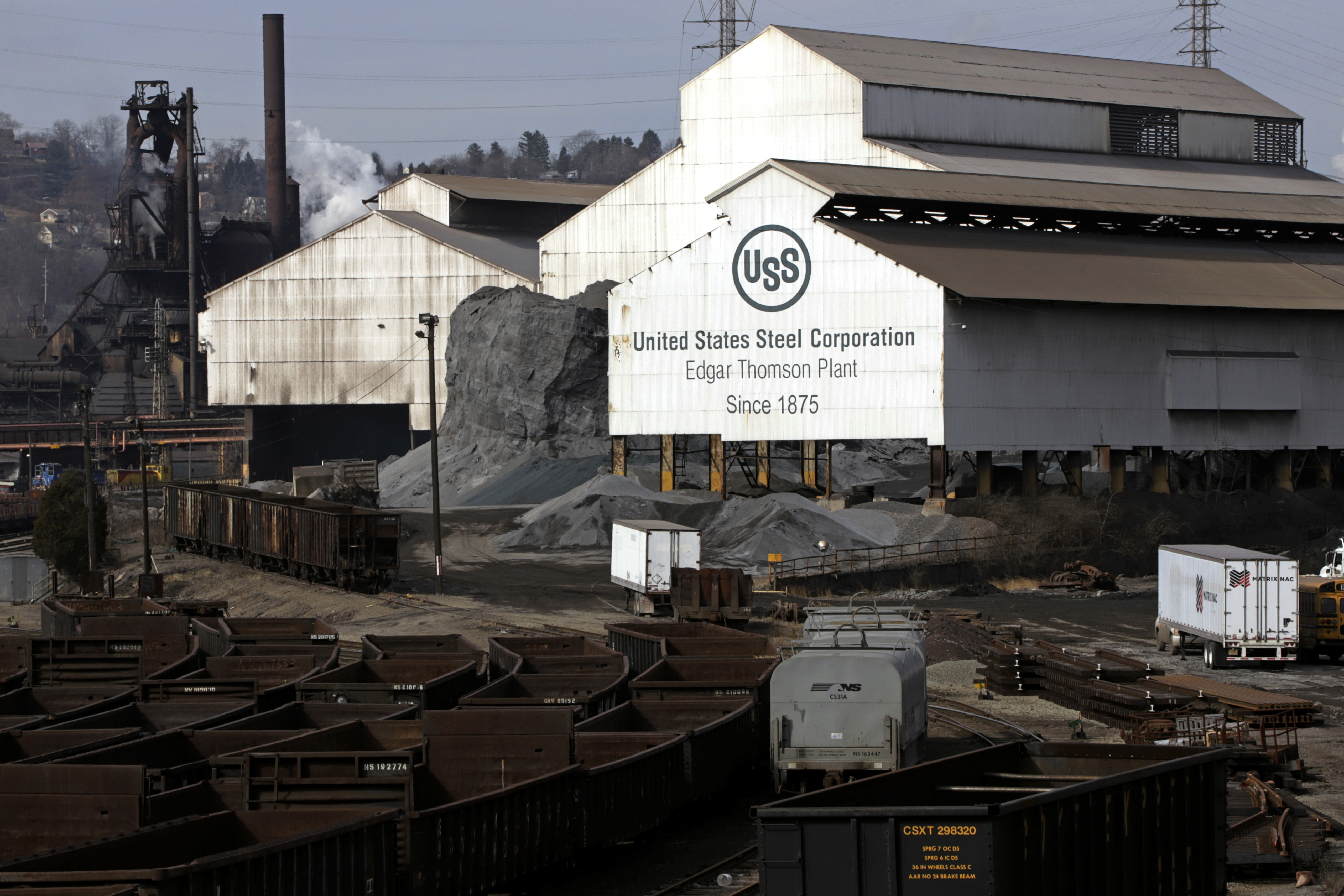 United States Steel's Edgar Thomson Plant in Braddock, Pa. Feb. 26, 2019. The Pittsburgh steel producer s being acquired by Nippon Steel in an all-cash deal valued at approximately $14.1 billion. 