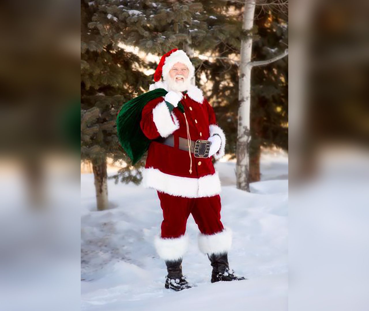 Spencer Evans, of Spanish Fork, as Santa. Evans has realized his childhood dream of becoming Santa.