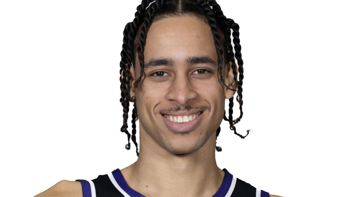 FILE - Sacramento Kings center Chance Comanche poses during the NBA basketball team's media day in Sacramento, Calif., Monday, Oct. 2, 2023. Authorities have arrested a player on the Sacramento Kings' G League affiliate and his girlfriend in the killing of a woman whose remains were found outside of Las Vegas earlier this month. The Las Vegas Metropolitan Police announced Sunday, Dec. 17, that Chance Comanche, a 27-year-old power forward and center on the Stockton Kings, and 19-year-old Sakari Harnden will be charged with murder and kidnapping in the killing of 23-year-old Marayna Rodgers.