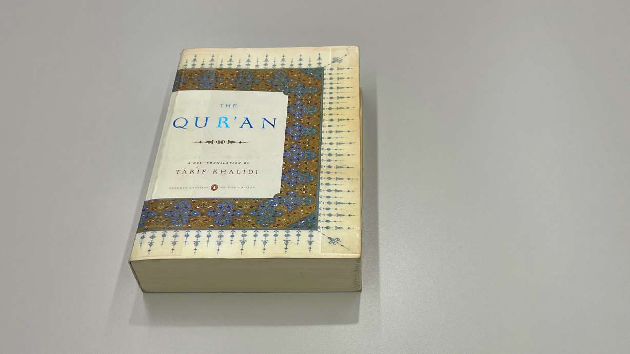 A copy of the Quran, photographed Monday. The Quran is facing review for its appropriateness on Davis School District bookshelves, the latest religious book targeted in the district.