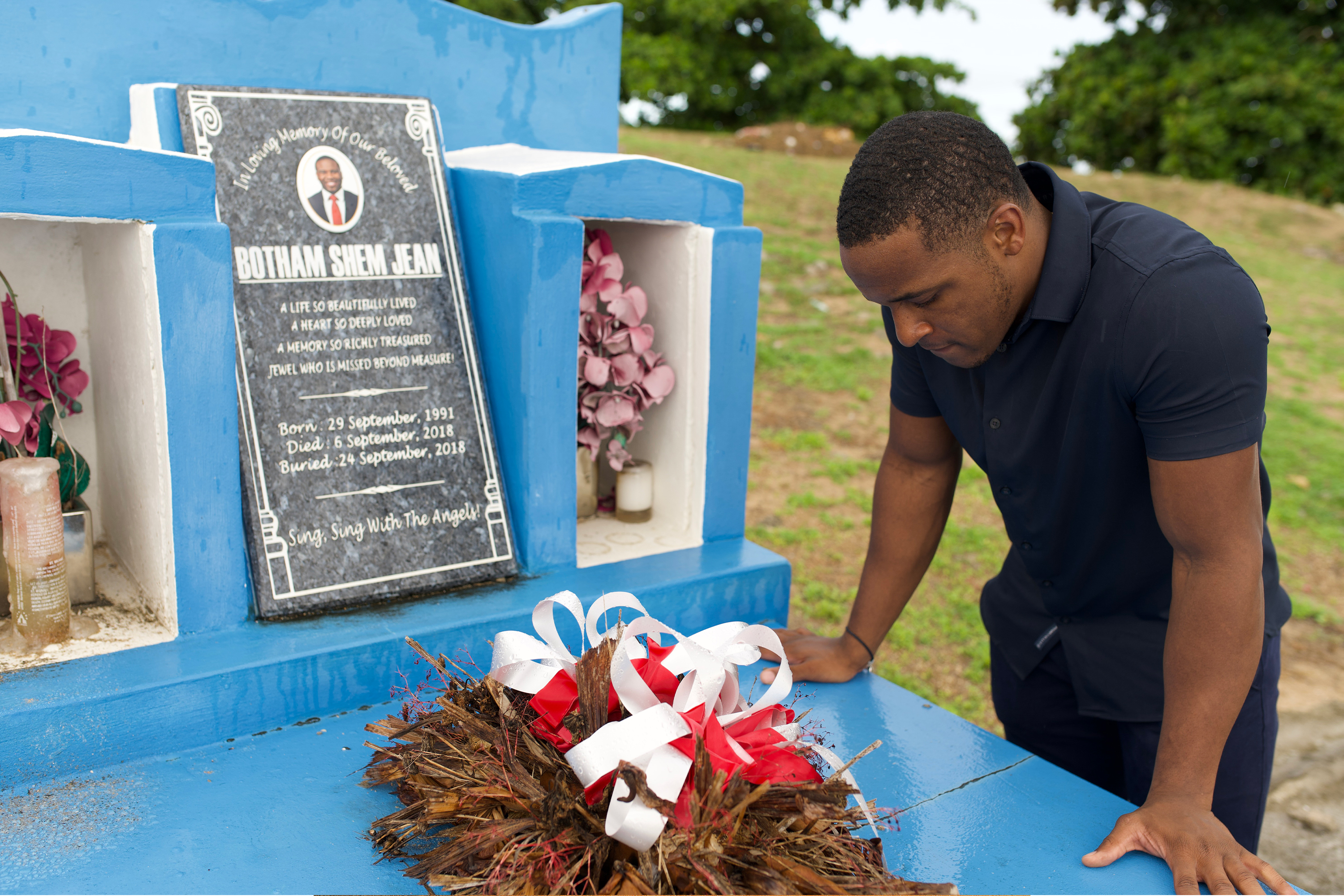 Brandt Jean visits his brother, Botham Jean’s grave in St. Lucia at least once a week.