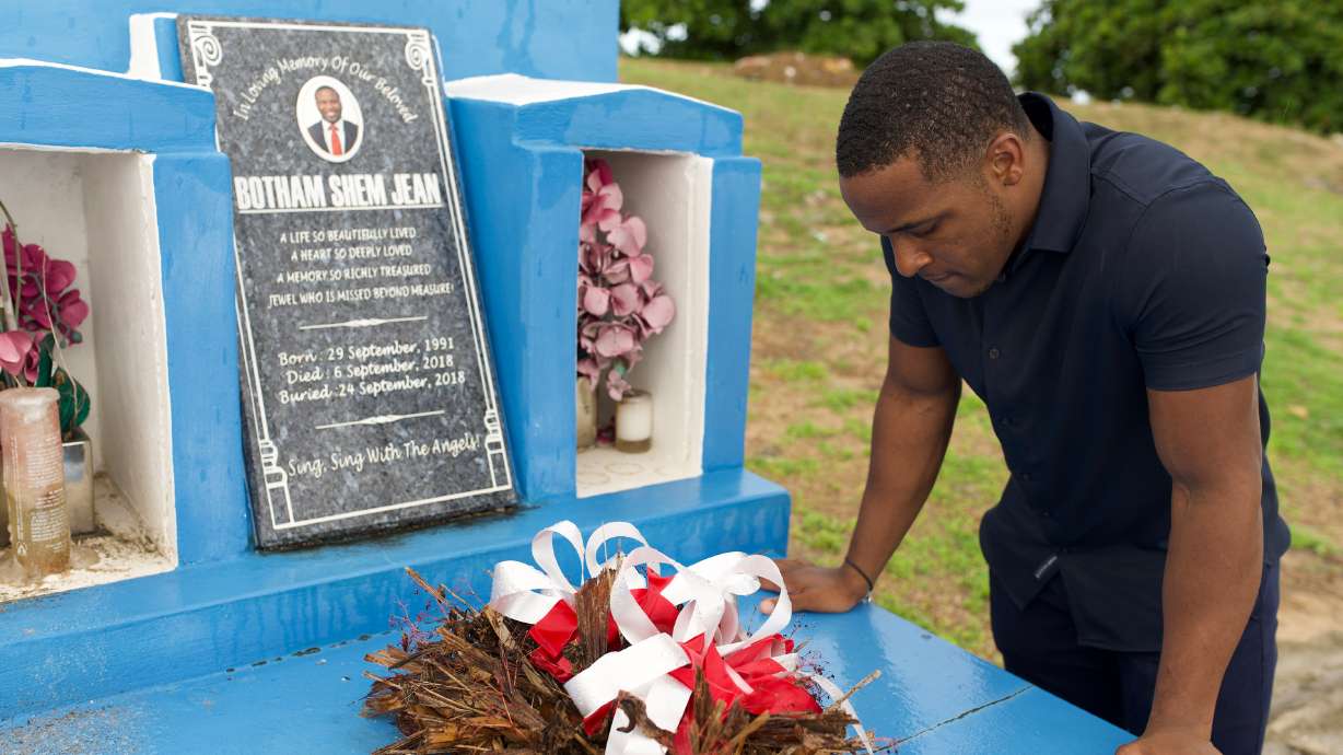 Brandt Jean visits his brother, Botham Jean’s grave in St. Lucia at least once a week.