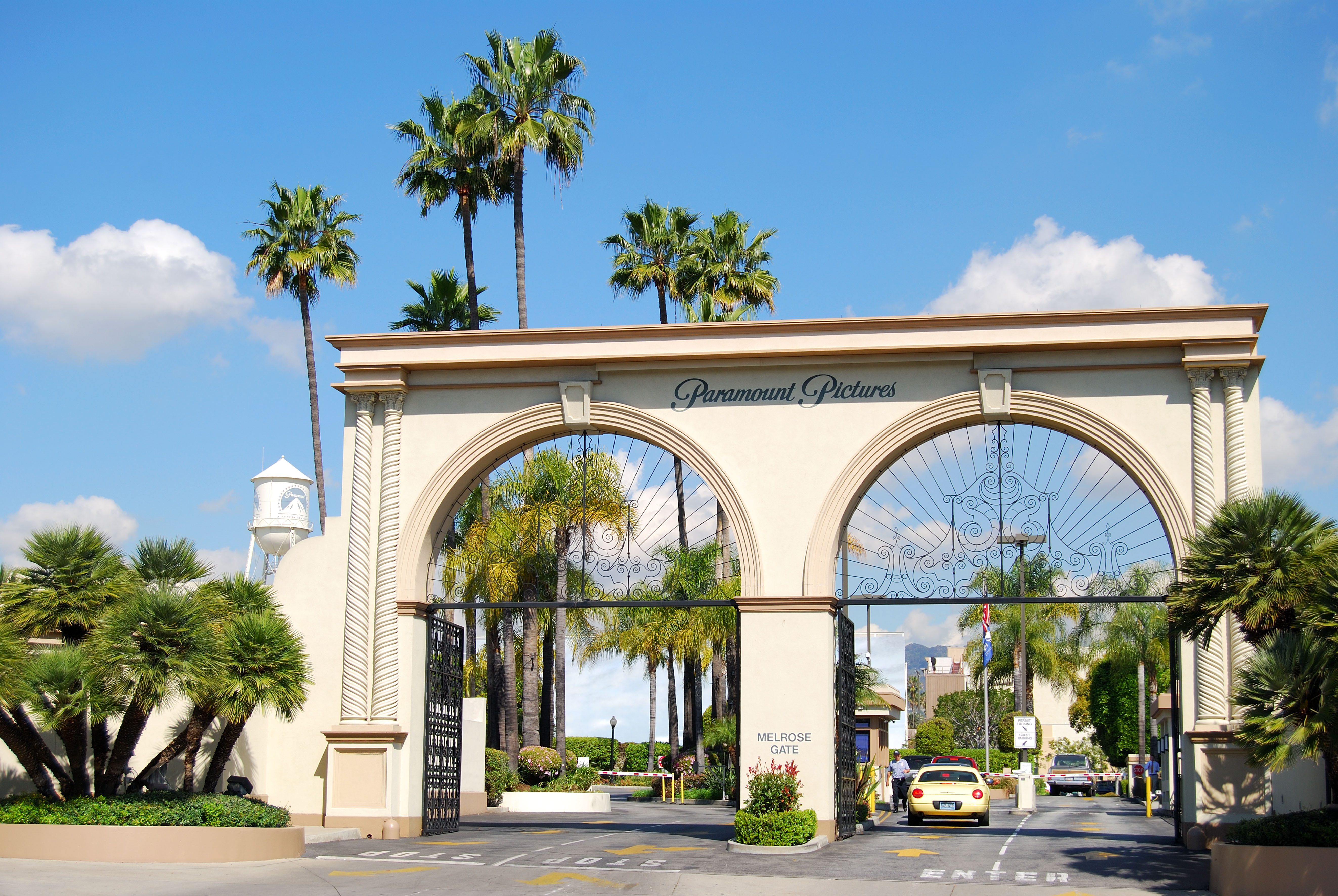 The entrance to Paramount Studios is seen on Melrose Avenue in Los Angeles in an undated photo.
