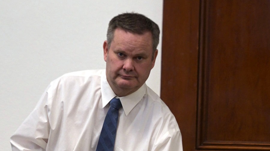 Chad Daybell during a court hearing in Fremont County in an undated photo. A judge has denied a request from Daybell's attorney to take the death penalty off the table as a possible punishment if he is found guilty of murder.