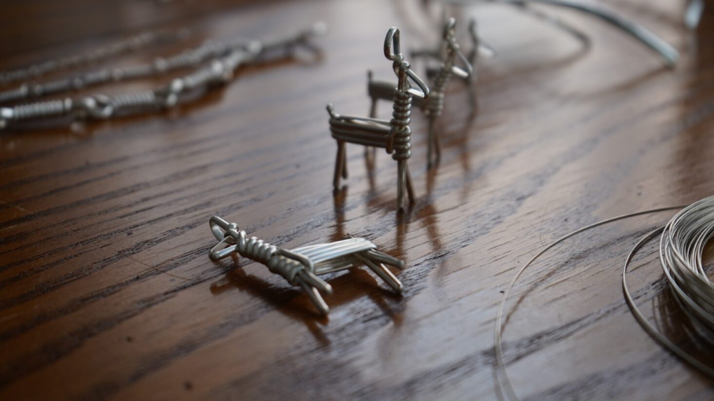 Jimmy Jensen makes handmade jewelry, anywhere from silver hummingbirds, dragonflies, and friendship hands, to deer.