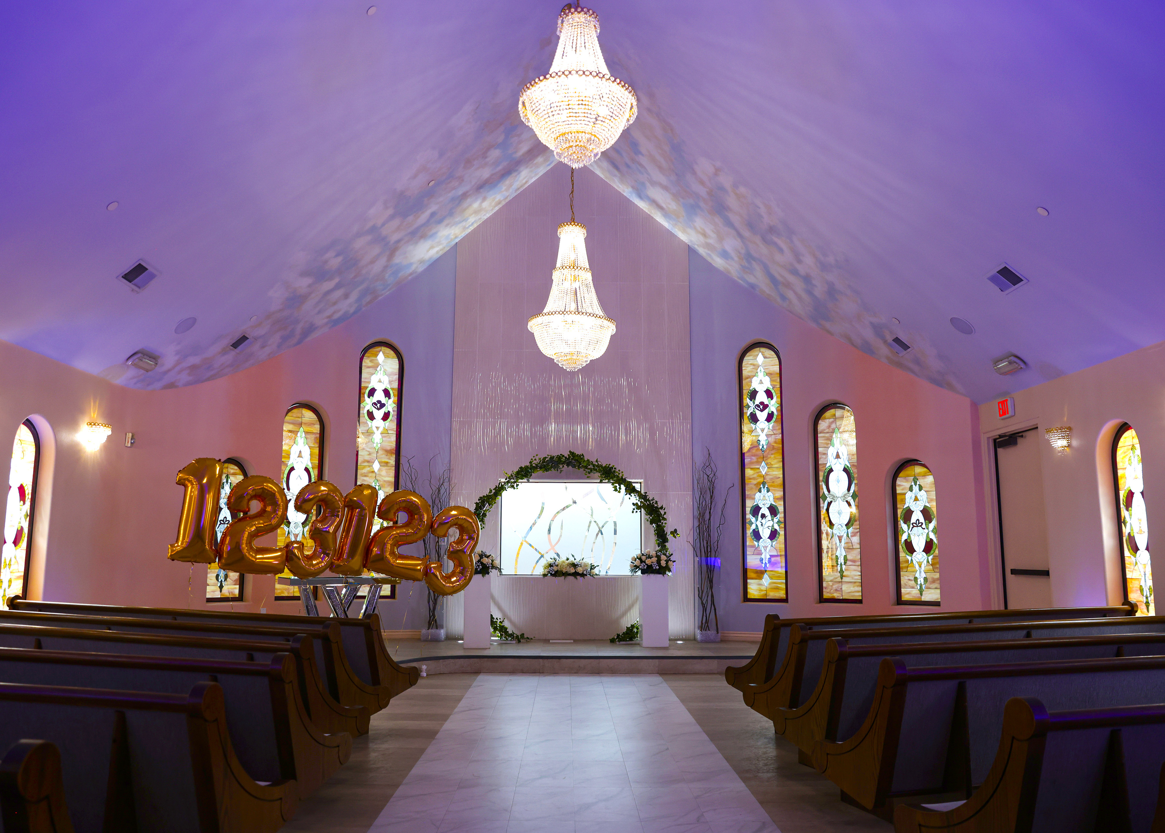 Decorations adorn The Wedding Chapel at Vegas Weddings on Dec. 19, in Las Vegas. The Las Vegas Review-Journal reports that New Year’s Eve could take the cake for the busiest wedding day in Las Vegas.