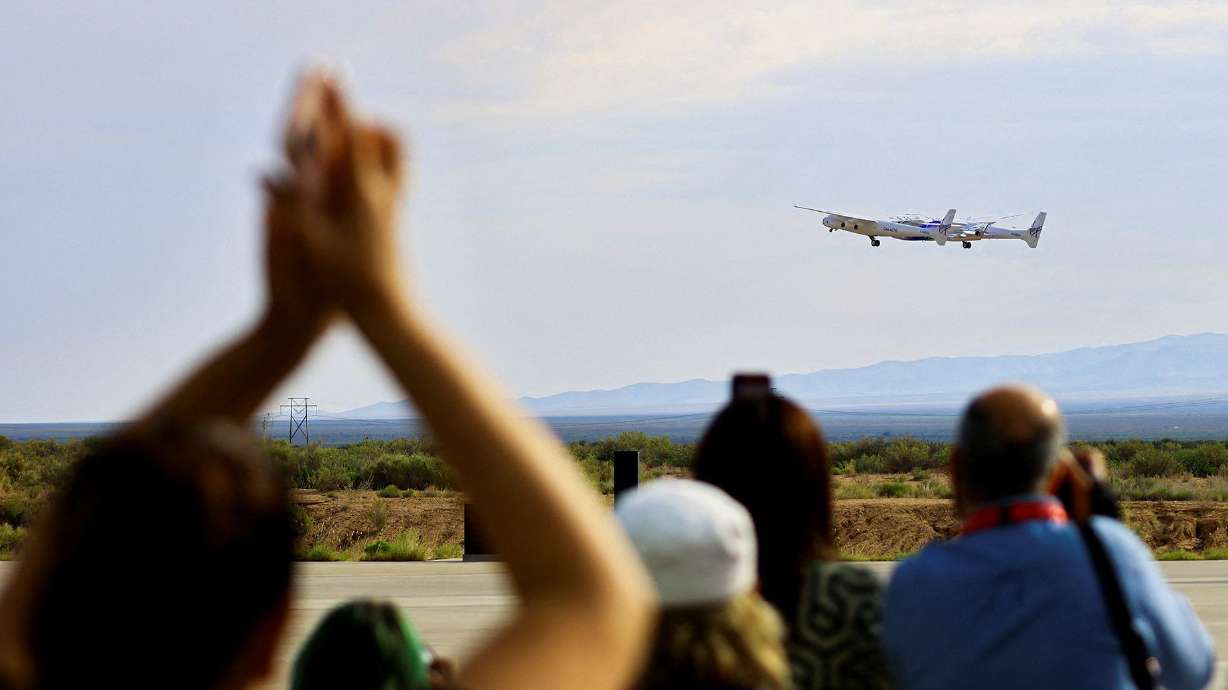 People react as a passenger rocket plane operated by Virgin Galactic lifts off at the Spaceport America facility in New Mexico on June 29. This year held some truly out-there moments in the world of science and space travel.