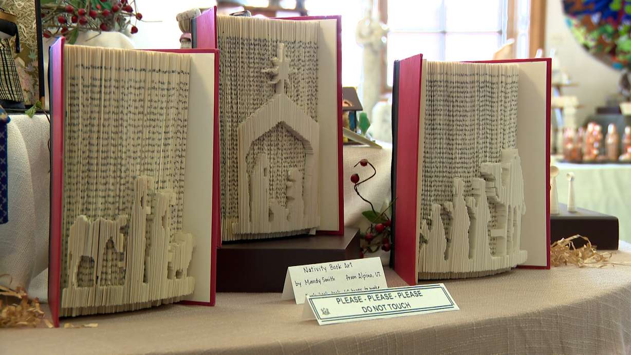 Holly and Jack Zenger hate to put Christmas away because it means putting their many nativity scenes away too, shown here on Thursday.