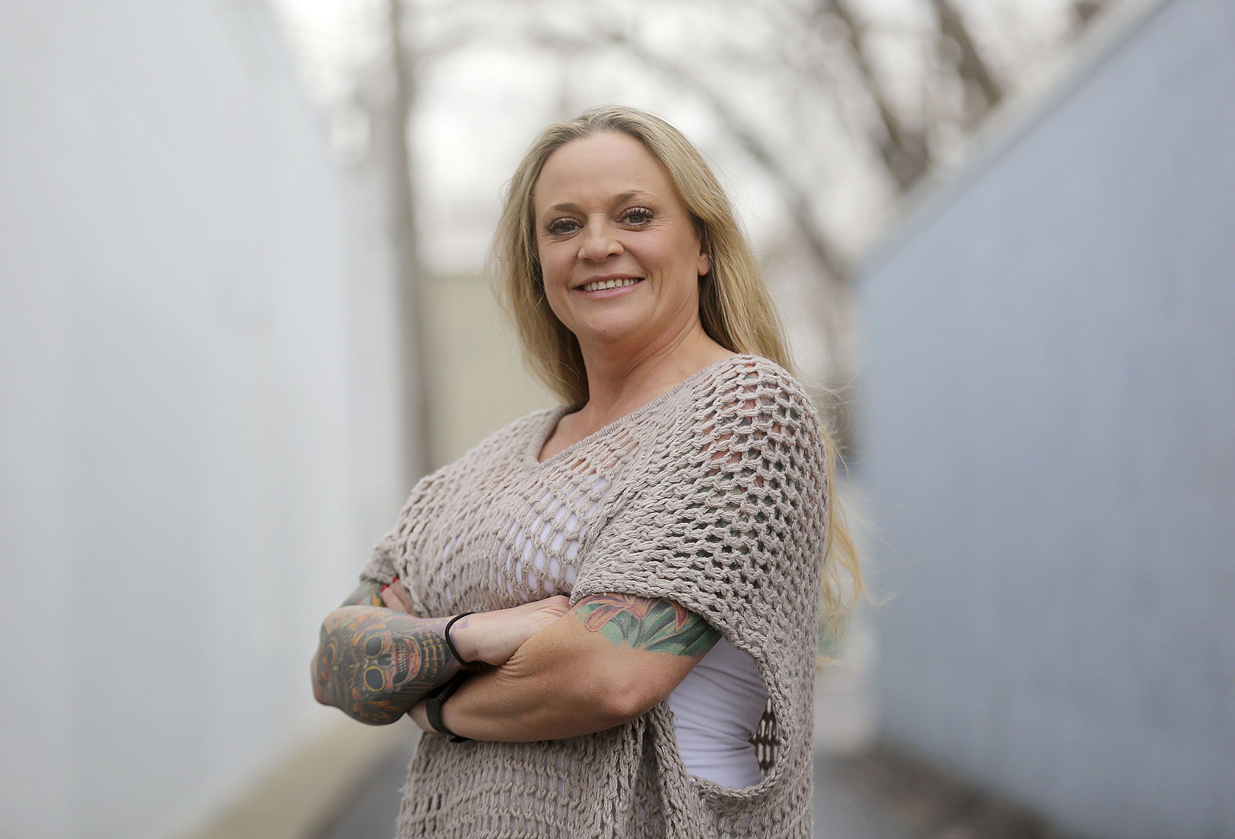 Mindy Vincent poses in South Salt Lake on Dec. 17, 2020. Vincent, a recovering drug addict and now a licensed clinical social worker who has turned her life around, is suing the government to restore her right to own a gun.