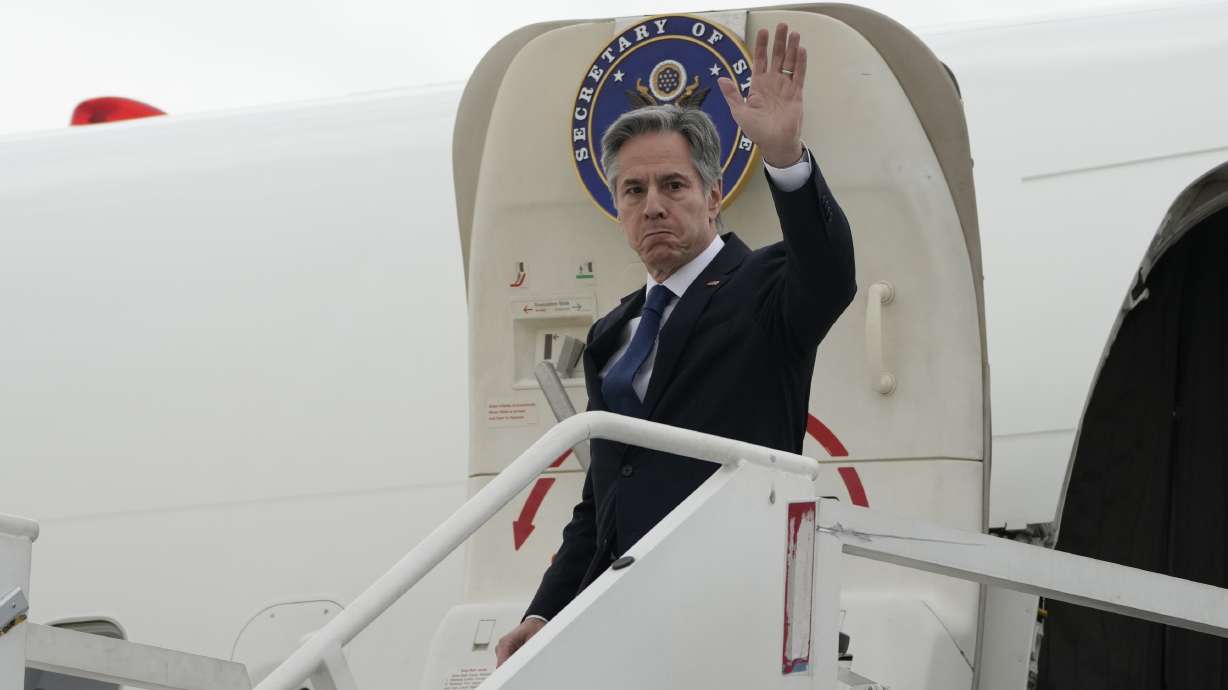 U.S. Secretary of State Antony Blinken in Zumpango, Mexico, on Wednesday. Blinken had told Congress on Friday he had made a second emergency determination covering a $147.5 million sale for equipment to Israel.