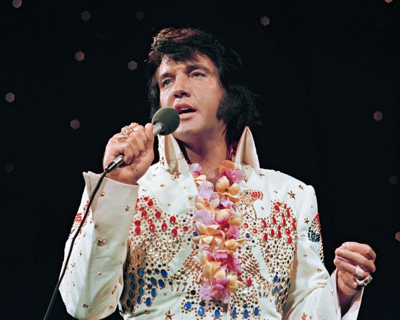 Elvis Presley performs at the "Aloha from Hawaii' concert special in January 1973, in Honolulu, Hawaii. Presley fans who missed out on seeing their hero when he was alive will be able to catch a glimpse of the King of Rock 'n' Roll perform later this year, thanks to virtual reality.