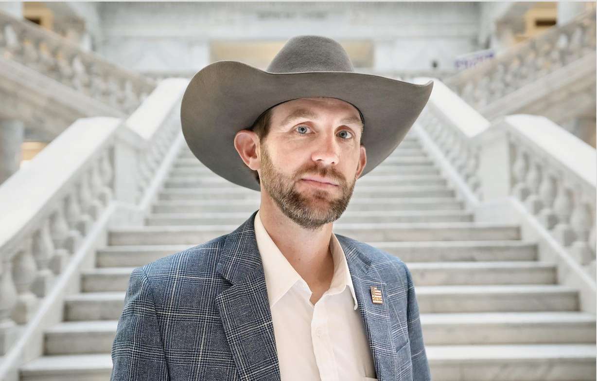 Carson Jorgensen poses for a portrait at the Capitol in Salt Lake City on Thursday.